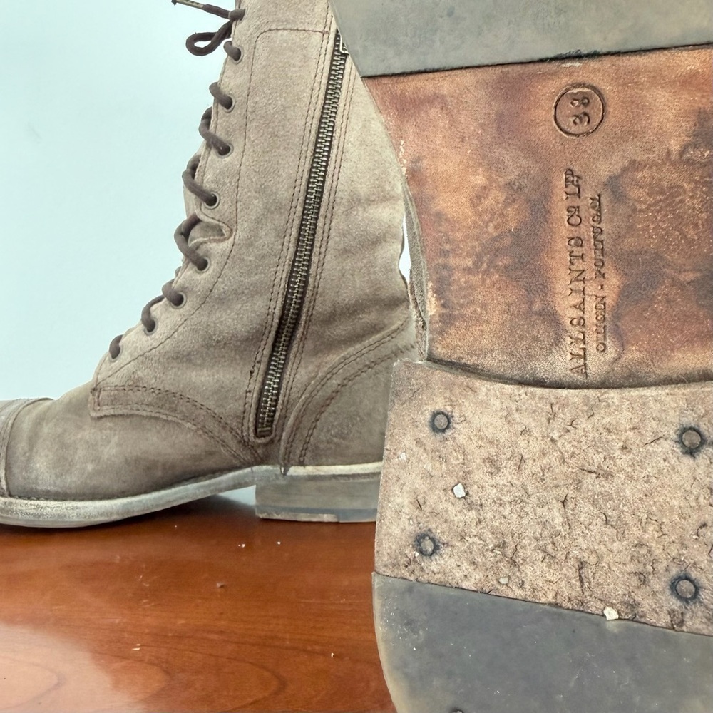 All Saints Women’s Combat Lace-Up Lined Winter Boots | US 7.5 - Picture 7 of 9